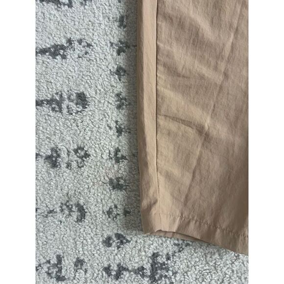 Nike Activewear Sherpa Lined Pocket Pants Womens Small Tan Drawstring Waist Casu - Picture 6 of 9
